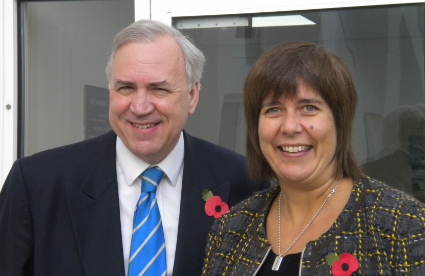 Robert Syms MP with Principal Sam Davidson