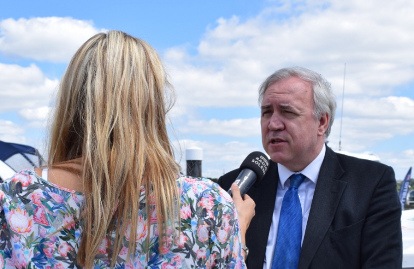 Sir Robert Syms MP with BBC Radio Solent